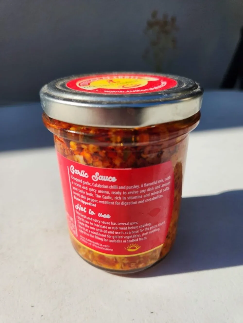Tutto Calabria Spicy Garlic Sauce in Oil  6.5 oz Kitchen Tools  FAST SHIPPING!